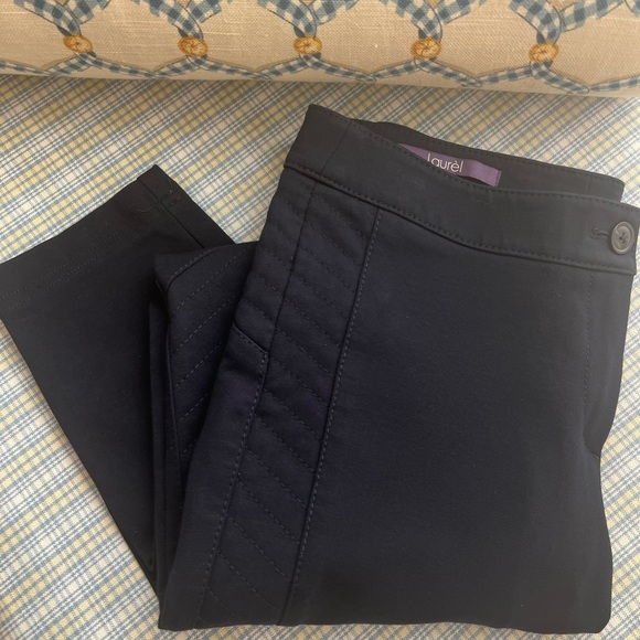 Laurel Navy Moto Pants Size 6 - Picture 6 of 10
